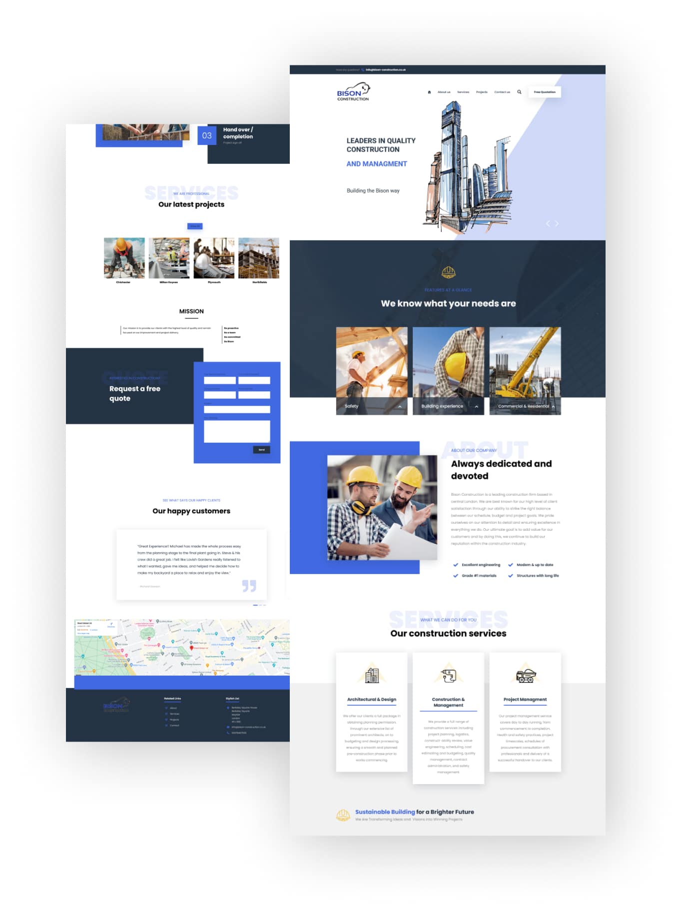 Project bisonconstruction 1 - web design