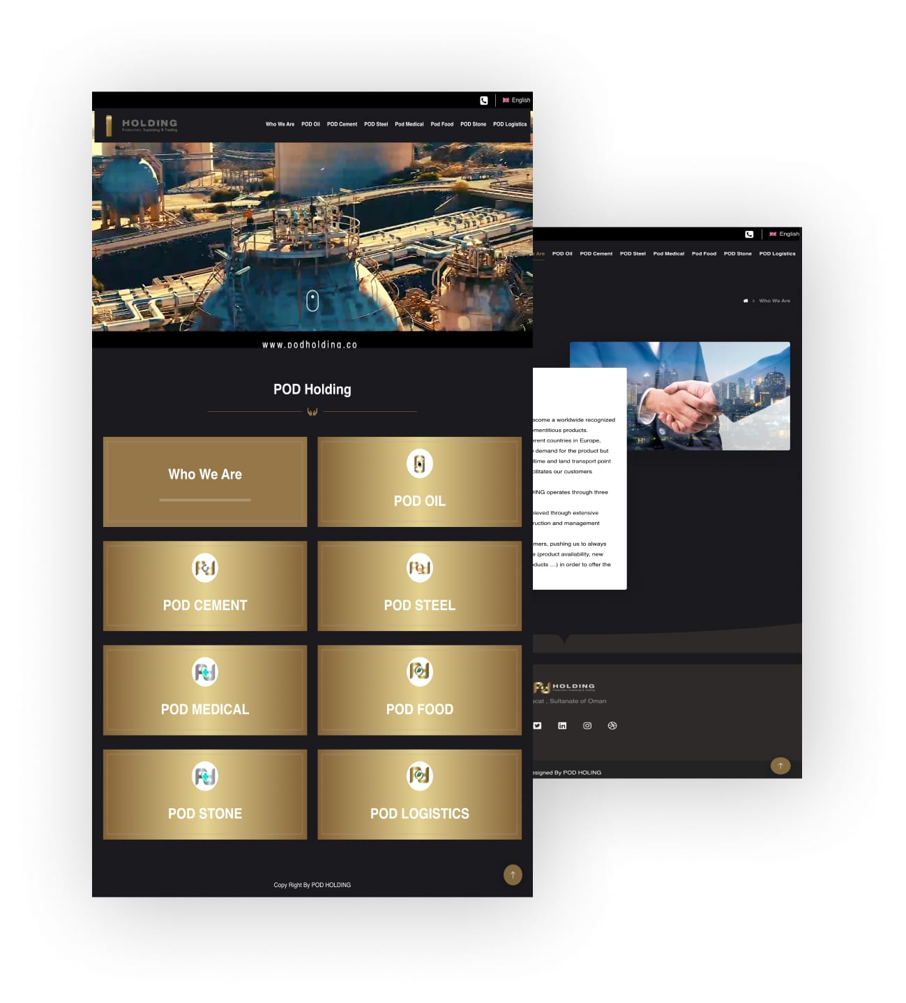Project podholding - web design